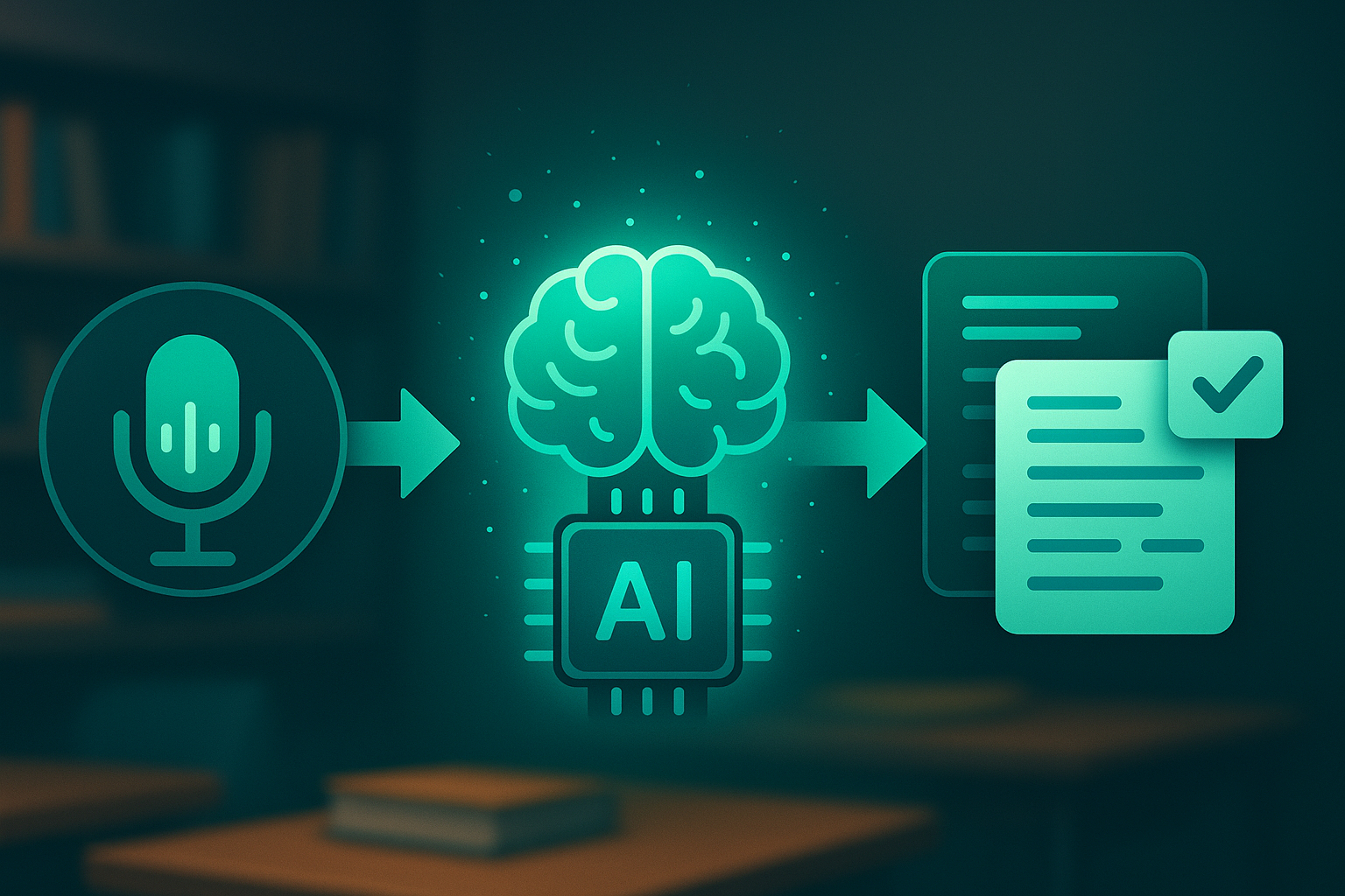 Móvil Android mostrando la interfaz de Scribette con iconos de funciones